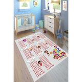 Motto Hali Cotton Şönil Kaymaz Tabanlı Yıkanabilir Antibakteriyel Dijital Baskı Çocuk Halısı, CK-10006B-CTN-160X230