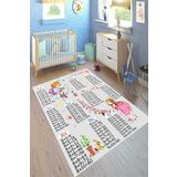 Motto Hali Cotton Şönil Kaymaz Tabanlı Yıkanabilir Antibakteriyel Dijital Baskı Çocuk Halısı, CK-10007A-CTN-100X200