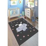 Motto Hali Cotton Şönil Kaymaz Tabanlı Yıkanabilir Antibakteriyel Dijital Baskı Çocuk Halısı, CK-10025B-CTN-160X230