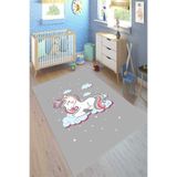 Motto Hali Cotton Şönil Kaymaz Tabanlı Yıkanabilir Antibakteriyel Dijital Baskı Çocuk Halısı, CK-10030B-CTN-100X200