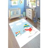 Motto Hali Cotton Şönil Kaymaz Tabanlı Yıkanabilir Antibakteriyel Dijital Baskı Çocuk Halısı, CK-10093A-CTN-160X230