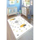 Motto Hali Cotton Şönil Kaymaz Tabanlı Yıkanabilir Antibakteriyel Dijital Baskı Çocuk Halısı, CK-10111A-CTN-200X300