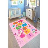 Motto Hali Cotton Şönil Kaymaz Tabanlı Yıkanabilir Antibakteriyel Dijital Baskı Çocuk Halısı, CK-10148A-CTN-100X200