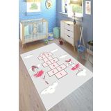 Motto Hali Cotton Şönil Kaymaz Tabanlı Yıkanabilir Antibakteriyel Dijital Baskı Çocuk Halısı, CK-10151A-CTN-200X300