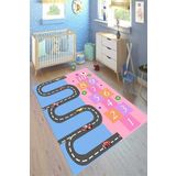 Motto Hali Cotton Şönil Kaymaz Tabanlı Yıkanabilir Antibakteriyel Dijital Baskı Çocuk Halısı, CK-10162A-CTN-120X180
