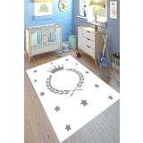 Motto Hali Cotton Şönil Kaymaz Tabanlı Yıkanabilir Antibakteriyel Dijital Baskı Çocuk Halısı, CK-10168C-CTN-100X200