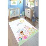Motto Hali Cotton Şönil Kaymaz Tabanlı Yıkanabilir Antibakteriyel Dijital Baskı Çocuk Halısı, CK-10180A-CTN-160X230
