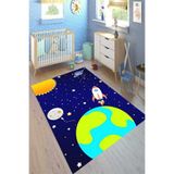 Motto Halı Cotton Şönil Kaymaz Tabanlı Yıkanabilir Dijital Baskı Çocuk Halısı, 80 x 150 CK-10056-CTN