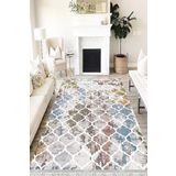 Motto Hali Doku Cotton Şönil Kaymaz Tabanlı Yıkanabilir Antibakteriyel Dijital Baskı Doku Halı Yolluk, DK-5101G-CTN-80X300
