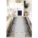 Motto Hali Doku Westa Kaymaz Tabanlı Yıkanabilir Antibakteriyel Dijital Baskı Doku Halı Kilim, DK-5209D-WST-100X300
