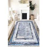 Motto Hali Doku Westa Kaymaz Tabanlı Yıkanabilir Antibakteriyel Dijital Baskı Doku Halı Kilim, DK-5226B-WST-100X200