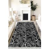 Motto Hali Floral Cotton Şönil Kaymaz Tabanlı Yıkanabilir Antibakteriyel Dijital Baskı Halı Yolluk, FL-2033A-CTN-160X230