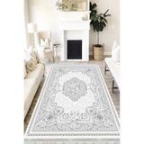 Motto Hali Floral Cotton Şönil Kaymaz Tabanlı Yıkanabilir Antibakteriyel Dijital Baskı Halı Yolluk, FL-2094A-CTN-160X230