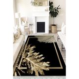 Motto Hali Floral Eko Punto Kaymaz Tabanlı Yıkanabilir Antibakteriyel Dijital Baskı Halı Yolluk, FL-2001B-EKOPNT-200X300