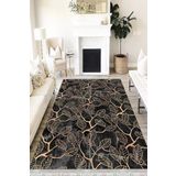 Motto Hali Floral Eko Punto Kaymaz Tabanlı Yıkanabilir Antibakteriyel Dijital Baskı Halı Yolluk, FL-2033C-EKOPNT-120X180