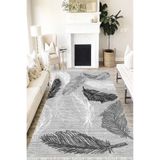 Motto Hali Floral Eko Punto Kaymaz Tabanlı Yıkanabilir Antibakteriyel Dijital Baskı Halı Yolluk, FL-2059C-EKOPNT-120X180