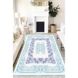 Motto Hali Floral Eko Punto Kaymaz Tabanlı Yıkanabilir Antibakteriyel Dijital Baskı Halı Yolluk, FL-2092A-EKOPNT-80X300