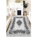 Motto Hali Floral Eko Punto Kaymaz Tabanlı Yıkanabilir Antibakteriyel Dijital Baskı Halı Yolluk, FL-2097C-EKOPNT-100X200