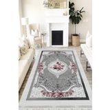 Motto Hali Floral Eko Punto Kaymaz Tabanlı Yıkanabilir Antibakteriyel Dijital Baskı Halı Yolluk, FL-2100A-EKOPNT-120X180