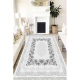 Motto Hali Floral Eko Punto Kaymaz Tabanlı Yıkanabilir Antibakteriyel Dijital Baskı Halı Yolluk, FL-2182B-EKOPNT-80X300