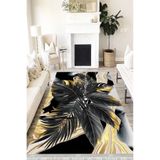 Motto Hali Floral Eko Punto Kaymaz Tabanlı Yıkanabilir Antibakteriyel Dijital Baskı Halı Yolluk, MF-2010A-EKOPNT-80X300