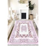 Motto Hali Floral Perla Soft Kaymaz Tabanlı Yıkanabilir Antibakteriyel Dijital Baskı Halı Yolluk, FL-2092B-PRL-120X180