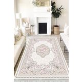 Motto Hali Floral Perla Soft Kaymaz Tabanlı Yıkanabilir Antibakteriyel Dijital Baskı Halı Yolluk, FL-2094B-PRL-200X300