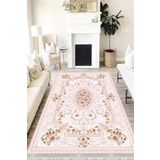 Motto Hali Floral Perla Soft Kaymaz Tabanlı Yıkanabilir Antibakteriyel Dijital Baskı Halı Yolluk, FL-2096A-PRL-200X300