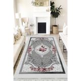 Motto Hali Floral Perla Soft Kaymaz Tabanlı Yıkanabilir Antibakteriyel Dijital Baskı Halı Yolluk, FL-2100A-PRL-80X300