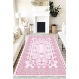 Motto Hali Floral Perla Soft Kaymaz Tabanlı Yıkanabilir Antibakteriyel Dijital Baskı Halı Yolluk, FL-2179B-PRL-80X300