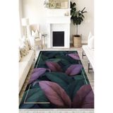 Motto Hali Floral Punto Kaymaz Tabanlı Yıkanabilir Antibakteriyel Dijital Baskı Halı Yolluk, FL-2002B-PNT-80X300