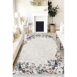 Motto Hali Floral Punto Kaymaz Tabanlı Yıkanabilir Antibakteriyel Dijital Baskı Halı Yolluk, FL-2078A-PNT-160X230