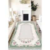 Motto Hali Floral Punto Kaymaz Tabanlı Yıkanabilir Antibakteriyel Dijital Baskı Halı Yolluk, FL-2091B-PNT-80X300