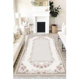 Motto Hali Floral Punto Kaymaz Tabanlı Yıkanabilir Antibakteriyel Dijital Baskı Halı Yolluk, FL-2091D-PNT-100X200