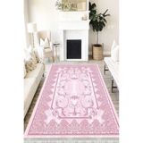 Motto Hali Floral Punto Kaymaz Tabanlı Yıkanabilir Antibakteriyel Dijital Baskı Halı Yolluk, FL-2179B-PNT-80X300