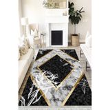 Motto Hali Floral Punto Kaymaz Tabanlı Yıkanabilir Antibakteriyel Dijital Baskı Halı Yolluk, MH-2013A-PNT-80X300