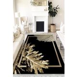 Motto Hali Floral Verona Kaymaz Deri Tabanlı Yıkanabilir Antibakteriyel Dijital Baskı Halı Yolluk, FL-2001B-VRN-80X300