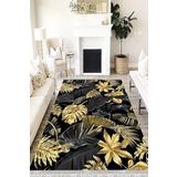 Motto Hali Floral Verona Kaymaz Deri Tabanlı Yıkanabilir Antibakteriyel Dijital Baskı Halı Yolluk, FL-2007A-VRN-80X300