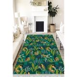 Motto Hali Floral Verona Kaymaz Deri Tabanlı Yıkanabilir Antibakteriyel Dijital Baskı Halı Yolluk, FL-2034C-VRN-100X200