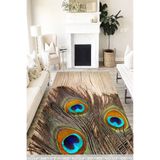 Motto Hali Floral Verona Kaymaz Deri Tabanlı Yıkanabilir Antibakteriyel Dijital Baskı Halı Yolluk, FL-2035C-VRN-120X180