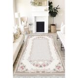 Motto Hali Floral Verona Kaymaz Deri Tabanlı Yıkanabilir Antibakteriyel Dijital Baskı Halı Yolluk, FL-2091D-VRN-160X230