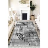 Motto Hali Floral Verona Kaymaz Deri Tabanlı Yıkanabilir Antibakteriyel Dijital Baskı Halı Yolluk, FL-2122C-VRN-100X200