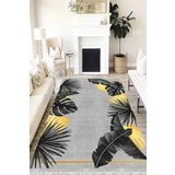 Motto Hali Floral Westa Kaymaz Tabanlı Yıkanabilir Antibakteriyel Dijital Baskı Halı Yolluk, FL-2005A-WST-80X300