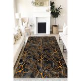 Motto Hali Floral Westa Kaymaz Tabanlı Yıkanabilir Antibakteriyel Dijital Baskı Halı Yolluk, FL-2033B-WST-200X300