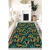 Motto Hali Floral Westa Kaymaz Tabanlı Yıkanabilir Antibakteriyel Dijital Baskı Halı Yolluk, FL-2034A-WST-200X300