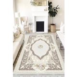 Motto Hali Floral Westa Kaymaz Tabanlı Yıkanabilir Antibakteriyel Dijital Baskı Halı Yolluk, FL-2114B-WST-80X300