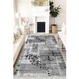 Motto Hali Floral Westa Kaymaz Tabanlı Yıkanabilir Antibakteriyel Dijital Baskı Halı Yolluk, FL-2122C-WST-100X200