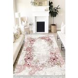 Motto Hali Floral Westa Kaymaz Tabanlı Yıkanabilir Antibakteriyel Dijital Baskı Halı Yolluk, FL-2153B-WST-100X200