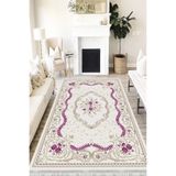 Motto Hali Floral Westa Kaymaz Tabanlı Yıkanabilir Antibakteriyel Dijital Baskı Halı Yolluk, FL-2194C-WST-200X300