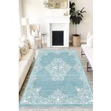 Motto Hali Klasik Cotton Şönil Kaymaz Tabanlı Yıkanabilir Antibakteriyel Dijital Baskı Klasik Halı Yolluk, KS-3004B-CTN-100X200